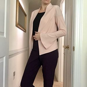 Adrianna Papell Crepe Knit Jacket w Bell Sleeve XS